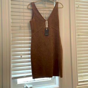 Wilfred Free Jones dress in Camel - Size 10 - vegan suede - tags on never worn